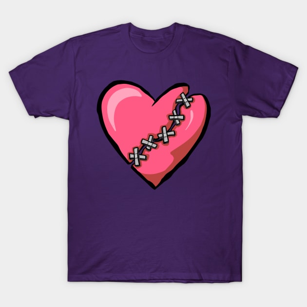 Love My Pink Dead Zombie Heart T-Shirt by Squeeb Creative